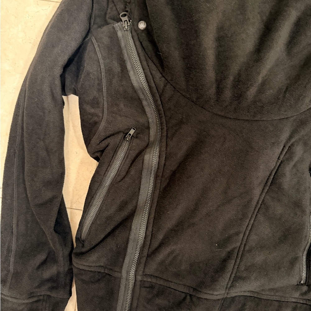 lululemon athletica Black Sherpa Cowl Neck Coat - Picture 5 of 15